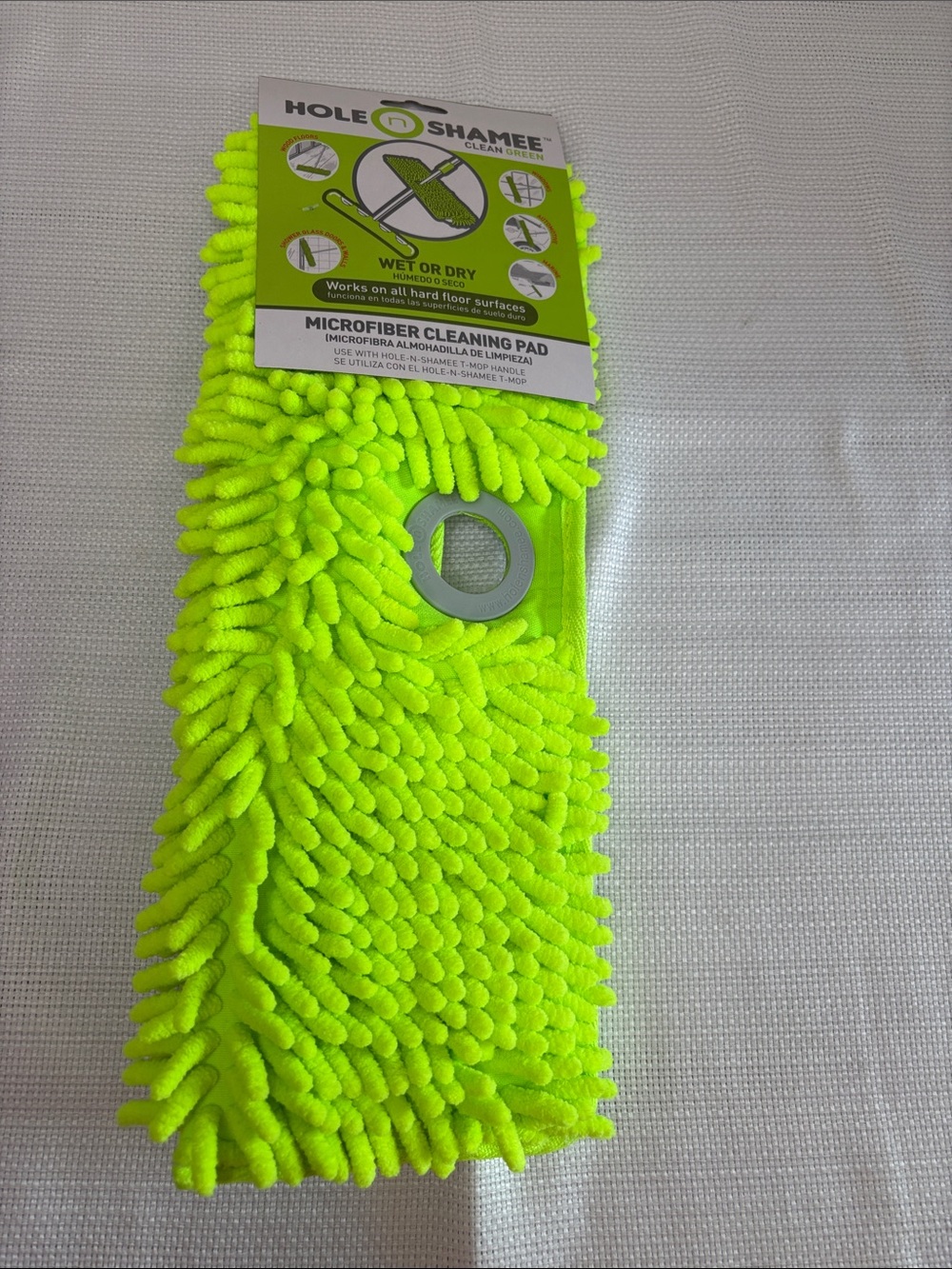 healthtex Neon Green Microfiber Chenille Cleaning Pad